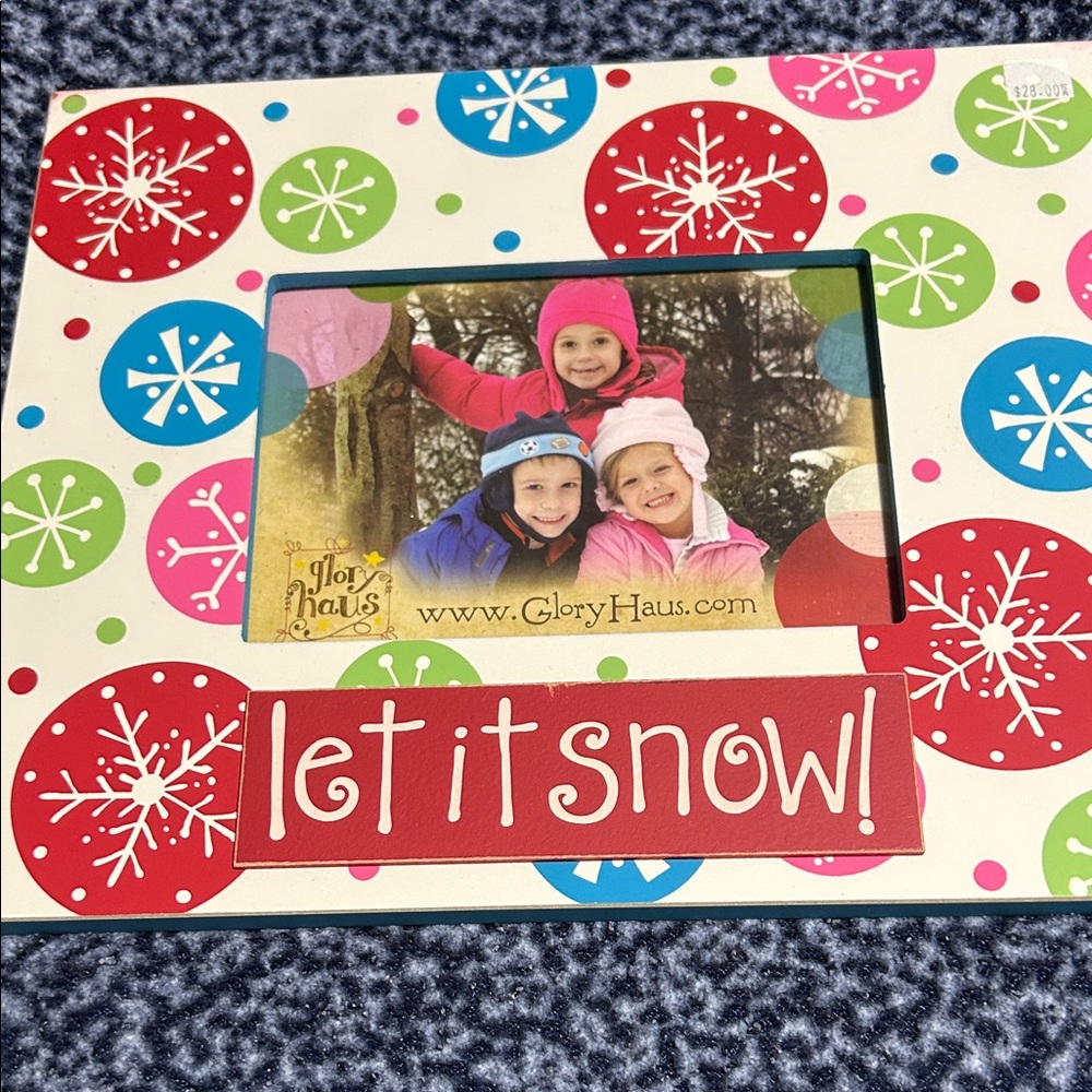 Colorful Snowflake Picture Frame